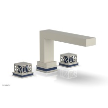 Phylrich 222-41/15BX044 - Burnished Nickel Jolie 3-Hole Deck Tub Filler With Rectangular Spout, Square Cutaway Handles, And