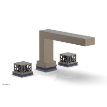 Phylrich 222-41-OEBX044 - Old English Brass Jolie 3-Hole Deck Tub Filler With Rectangular Spout, Square Cutaway Handles, And