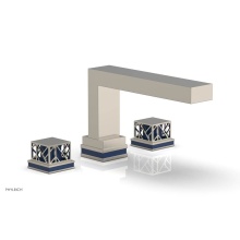 Phylrich 222-41/014X044 - Polished Nickel Jolie 3-Hole Deck Tub Filler With Rectangular Spout, Square Cutaway Handles, And N