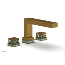 Phylrich 222-41-002X049 - French Brass (Living Finish) Jolie 3-Hole Deck Tub Filler With Rectangular Spout, Square Cutaway H