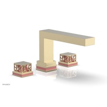 Phylrich 222-41/03UX045 - Polished Brass Uncoated (Living Finish) Jolie 3-Hole Deck Tub Filler With Rectangular Spout, Squar