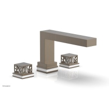 Phylrich 222-41-OEBX051 - Old English Brass Jolie 3-Hole Deck Tub Filler With Rectangular Spout, Square Cutaway Handles, And