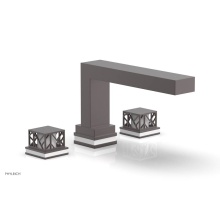 Phylrich 222-41-05WX051 - Weathered Copper Jolie 3-Hole Deck Tub Filler With Rectangular Spout, Square Cutaway Handles, And