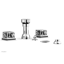 Phylrich 222-61/026X041 - Four Hole Bidet Set, Sqr, Jolie