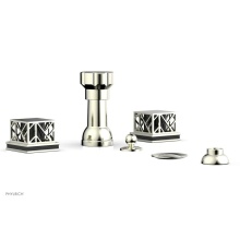 Phylrich 222-61/015X041 - Four Hole Bidet Set, Sqr, Jolie