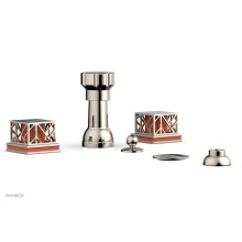 Phylrich 222-61/014X042 - Four Hole Bidet Set, Sqr, Jolie