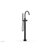 Phylrich 230-46-01/10B - Floor Mounted Tub Filler Smooth Hdl W/Handshwr-Tall