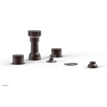 Phylrich 230-60/05W - 4-Hole Bidet, Basic Ii Knurled Hdls