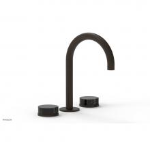 Phylrich 250-03/11BX030 - CIRC - Widespread Faucet - High Spout, Black Marble Handles, Push-to-Close Drain