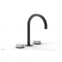 Phylrich 250-03/10BX031 - CIRC - Widespread Faucet - High Spout, White Marble Handles, Push-to-Close Drain
