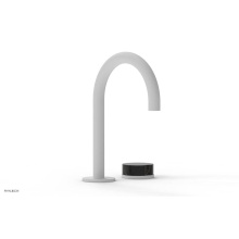 Phylrich 250-06/050X030 - Widespread Faucet Black Marble Handle High Spout