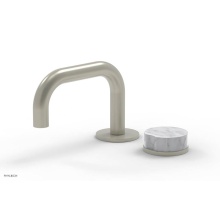 Phylrich 250L-06/15BX031 - Widespread Lav, Circ Low Spout, Sgl Marble Hdl
