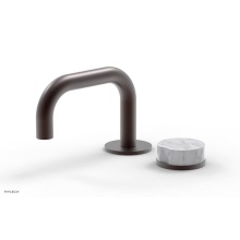 Phylrich 250L-06/05WX031 - Widespread Lav, Circ Low Spout, Sgl Marble Hdl