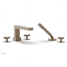 Phylrich 255-48/047 - CROI - Deck Tub Set with Hand Shower - Cross Handles