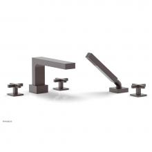 Phylrich 255-48/05W - CROI - Deck Tub Set with Hand Shower - Cross Handles