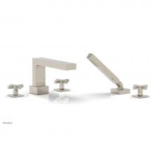Phylrich 255-48/014 - CROI - Deck Tub Set with Hand Shower - Cross Handles
