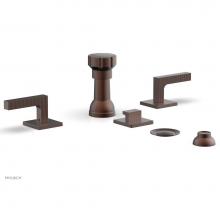 Phylrich 291-61/05W - Four Hole Bidet Set  Lever Hdls, Stria