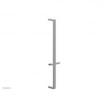 Phylrich 3-502/26D - Satin Chrome 27'' Flat Adjustable Handshower Slide Bar With Holder