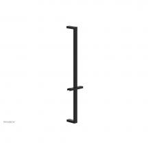 Phylrich 3-502/040 - Matte Black 27'' Flat Adjustable Handshower Slide Bar With Holder