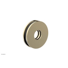 Phylrich 3-639-03UX041 - Polished Brass Uncoated (Living Finish) Jolie Round Shower Arm Flange With Black Accents