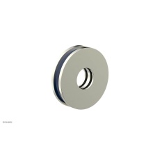 Phylrich 3-639-015X044 - Satin Nickel Jolie Round Shower Arm Flange With Navy Blue Accents