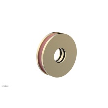 Phylrich 3-639-03UX045 - Polished Brass Uncoated (Living Finish) Jolie Round Shower Arm Flange With Pink Accents
