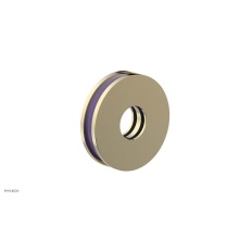 Phylrich 3-639-03UX046 - Polished Brass Uncoated (Living Finish) Jolie Round Shower Arm Flange With Purple Accents
