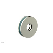 Phylrich 3-639-015X049 - Satin Nickel Jolie Round Shower Arm Flange With Turquoise Accents
