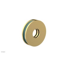 Phylrich 3-639-024X049 - Satin Gold Jolie Round Shower Arm Flange With Turquoise Accents