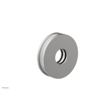 Phylrich 3-639-26DX051 - Satin Chrome Jolie Round Shower Arm Flange With Gloss White Accents
