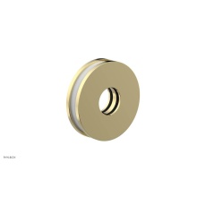 Phylrich 3-639/003X051 - Polished Brass Jolie Round Shower Arm Flange With Gloss White Accents