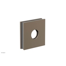 Phylrich 3-722-047X048 - Antique Brass Jolie Square Shower Arm Flange With Grey Accents