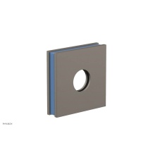 Phylrich 3-722-15AX043 - Pewter Jolie Square Shower Arm Flange With Light Blue Accents