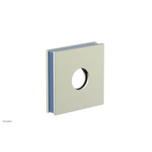 Phylrich 3-722-015X043 - Satin Nickel Jolie Square Shower Arm Flange With Light Blue Accents
