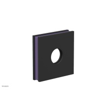Phylrich 3-722-040X046 - Matte Black Jolie Square Shower Arm Flange With Purple Accents