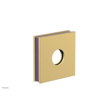 Phylrich 3-722-024X046 - Satin Gold Jolie Square Shower Arm Flange With Purple Accents