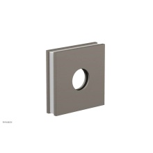 Phylrich 3-722-15AX051 - Pewter Jolie Square Shower Arm Flange With Gloss White Accents