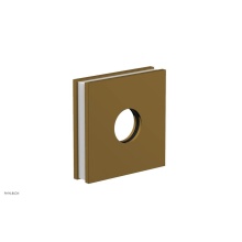 Phylrich 3-722-002X051 - French Brass (Living Finish) Jolie Square Shower Arm Flange With Gloss White Accents