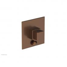 Phylrich 4-110/05A - MIX Pressure Balance Shower Plate with Diverter and Handle Trim Set - Cube Handle 4-110