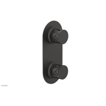 Phylrich 4-589/10BX048 - Oil Rubbed Bronze Jolie Oval Thermostatic Trim With Diverter Or Volume Control, Round Cutaway Hand