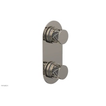 Phylrich 4-589/014X048 - Polished Nickel Jolie Oval Thermostatic Trim With Diverter Or Volume Control, Round Cutaway Handle