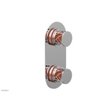 Phylrich 4-589/026X042 - Polished Chrome Jolie Oval Thermostatic Trim With Diverter Or Volume Control, Round Cutaway Handle
