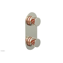 Phylrich 4-589/015X042 - Satin Nickel Jolie Oval Thermostatic Trim With Diverter Or Volume Control, Round Cutaway Handles,