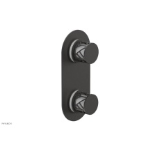 Phylrich 4-589-10BX051 - Oil Rubbed Bronze Jolie Oval Thermostatic Trim With Diverter Or Volume Control, Round Cutaway Hand