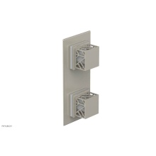 Phylrich 4-588-15BX051 - Burnished Nickel Jolie Rectangular Thermostatic Trim With Diverter Or Volume Control, Square Cutaw