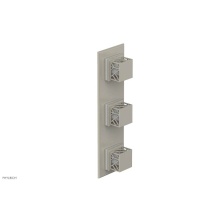 Phylrich 4-591-15BX051 - Burnished Nickel Jolie Oval Thermostatic Trim With Two Volume Controls, Square Cutaway Handles, An