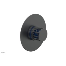 Phylrich 4-592-15GX044 - Gunmetal Gray Jolie Round Thermostatic/Pressure Balance Shower Trim With Round Cutaway Handle And