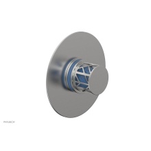 Phylrich 4-592/26DX043 - Satin Chrome Jolie Round Thermostatic/Pressure Balance Shower Trim With Round Cutaway Handle And L