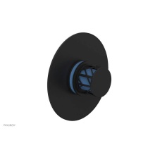 Phylrich 4-592/040X043 - Matte Black Jolie Round Thermostatic/Pressure Balance Shower Trim With Round Cutaway Handle And Li