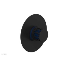 Phylrich 4-592/040X044 - Matte Black Jolie Round Thermostatic/Pressure Balance Shower Trim With Round Cutaway Handle And Na